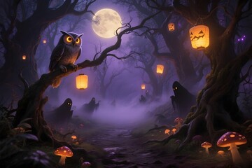 halloween night background