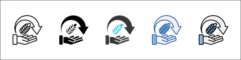 Sustainable Agriculture Icon Pack Multistyle Illustration