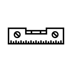 Outline icon of the waterpass in black, on a clean white background. 
Minimalist and scalable design, suitable for accessibility-related graphics, branding, or educational materials.