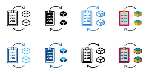 Inventory control icon set multiple style collection 
