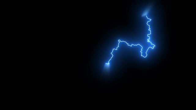 Maharashtra Mumbai Bombay North India State Map Glowing Effect 4K Video