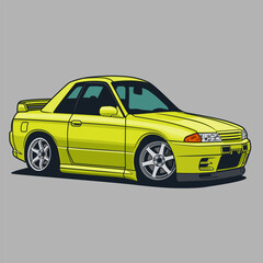 Caricature Car Vector Illustration.
Separated layers, easy to edit in your vector supported software.