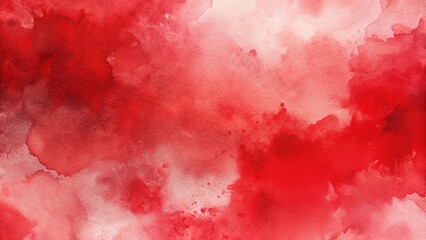 Red watercolor background. Abstract watercolor background with washes and splatters of vibrant red and pink hues. 