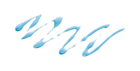 Bright light blue watercolor or ink stains with watercolor marks. Brush strokes and watercolor...