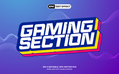 Gaming Text Effect Editable Design Vector