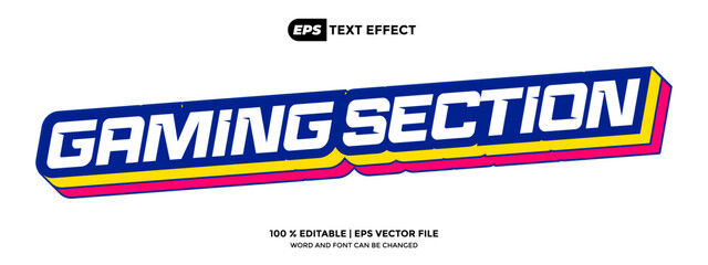 Gaming Text Effect Editable Design Vector
