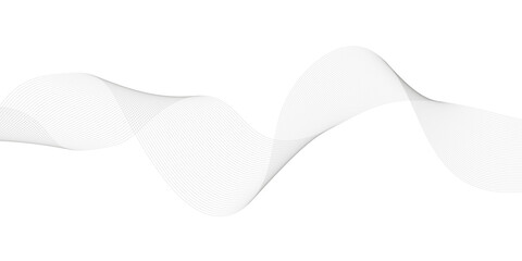 Abstract wavy lines on transparent background with grey smooth element swoosh speed wave modern stream background. You can used for banner, template, business wave curve lines background.
