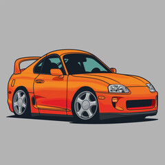 Caricature Car Vector Illustration.
Separated layers, easy to edit in your vector supported software.