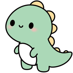 Cute animal cartoon characters for coloring and decoration 
