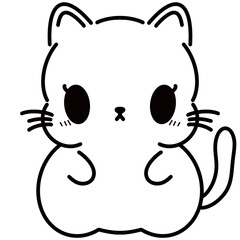 Cute animal cartoon characters for coloring and decoration 