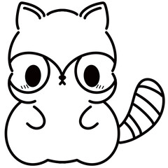Cute animal cartoon characters for coloring and decoration 