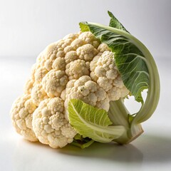 A fresh cauliflower, isolated on white background