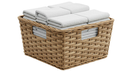 Obraz premium stack of towels isolated on a white background png