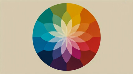 Geometric shapes morph within a circular gradient wheel, using pixel art to express joy, sadness, calm, and anger through color