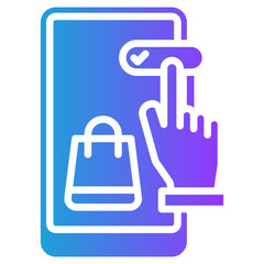 Buy Now glyph gradient icon