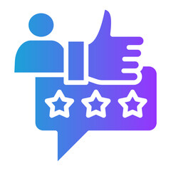 Customer Review glyph gradient icon