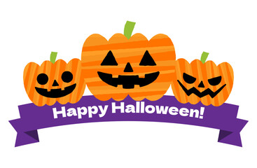 ハロウィンのかぼちゃのベクターイラスト ジャックオランタン ジャックオーランタン カボチャ