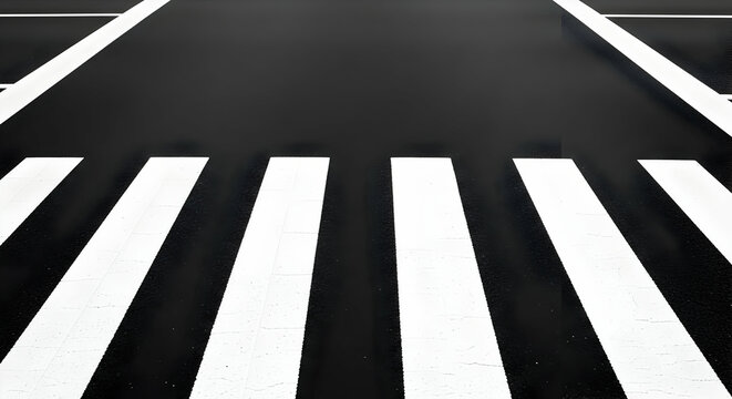 Geometric Zebracrossing Represents Urban Infrastructure And Pedestrian Safety Design