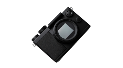 Compact vlogging camera with flip-up screen Transparent background, PNG