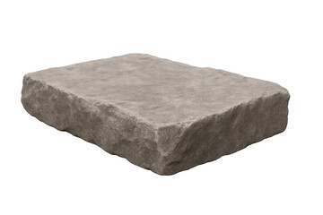 Realistic stone slab isolated on transparent background, perfect for architectural visualization or product placement
