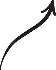 A hand-painted gouache arrow with expressive brush strokes, combining organic movement and modern design. Perfect for creative visuals, motion cues, or infographic elements.