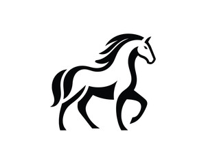 Obraz premium Elegant stallion vector graceful equestrian emblem design