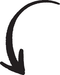 A hand-painted gouache arrow with expressive brush strokes, combining organic movement and modern design. Perfect for creative visuals, motion cues, or infographic elements.