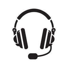 headphones icon on white background