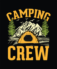 Camping Crew T-shirt Design