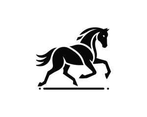 Fototapeta premium Elegant stallion dynamic vector art for branding and design