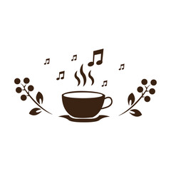 beans and- coffee cup logo