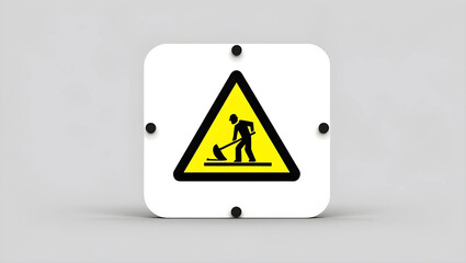 high-resolution vector illustration of a minimalist “Under Construction” signboard. The icon is created using clean, geometric vector strokes with balanced proportions.