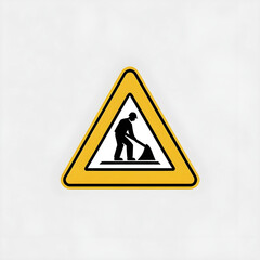high-resolution vector illustration of a minimalist “Under Construction” signboard. The icon is created using clean, geometric vector strokes with balanced proportions.