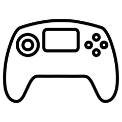 console icon flat thin outline art logo