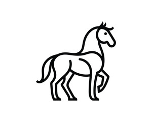 Obraz premium Elegant equine bold vector silhouette of a horse