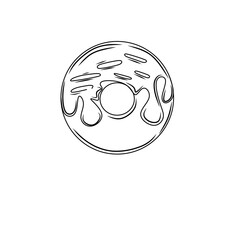 vector illustration of a donut