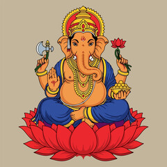 god ganesha vector