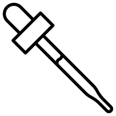 dropper icon flat thin outline art logo