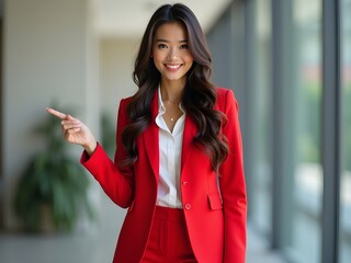 Portrait of a Young Beautiful Adult business Girl, Female Headshot for Lifestyle, Fashion, Business and Beauty Themes, Ai
