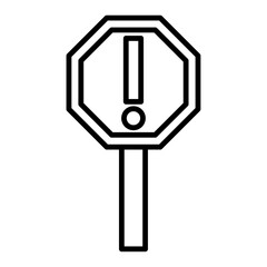 error icon flat thin outline art logo