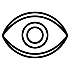 eye cion flat thin outline art logo