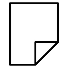 fold paper icon flat thin outline art logo