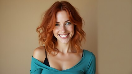 portrait of a young woman, no bra day concept, breast cancer awareness 