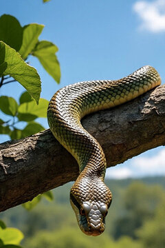 snake on the tree