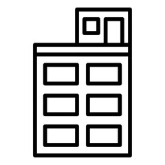 penthouse icon flat thin outline art logo