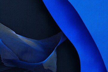 Abstract Blue and Dark Blue Wave Lines Background