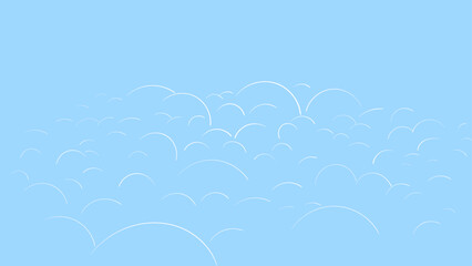Blue sky background with white clouds. illustration for your design.