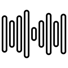 sound icon flat thin outline art logo