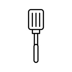spatula icon flat thin outline art logo