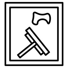 window cleaning icon flat thin outline art logo
